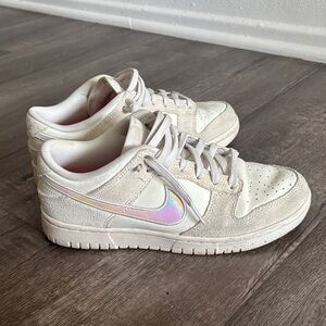Nike Women's Cream and Iridescent Sneakers